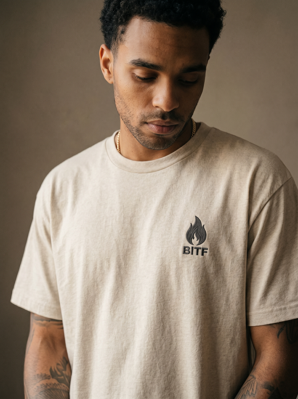 Built In The Fire Tee — Sand