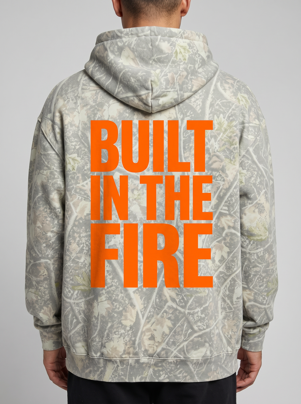 Built In The Fire — Heavyweight Camo Hoodie