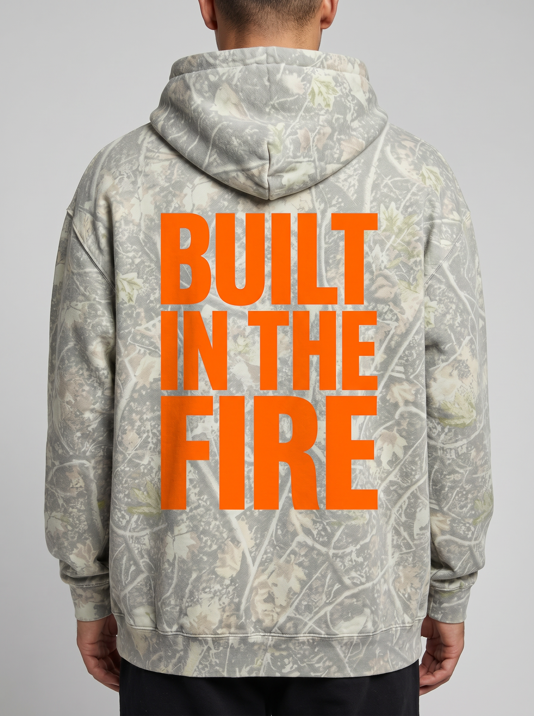 Built In The Fire — Heavyweight Camo Hoodie