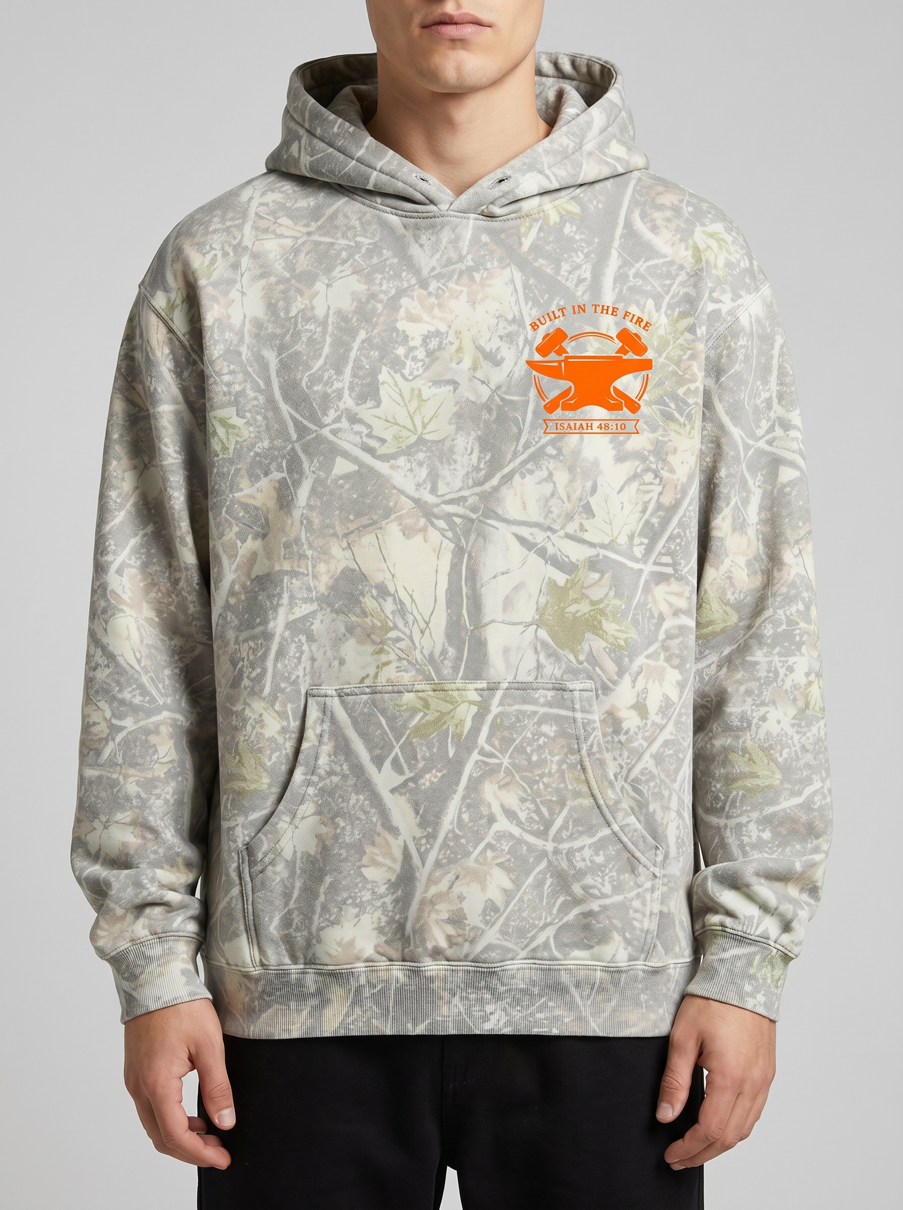 Built In The Fire — Heavyweight Camo Hoodie